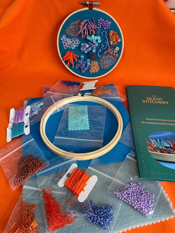 3D Bead Embroidery Kit Teal 3