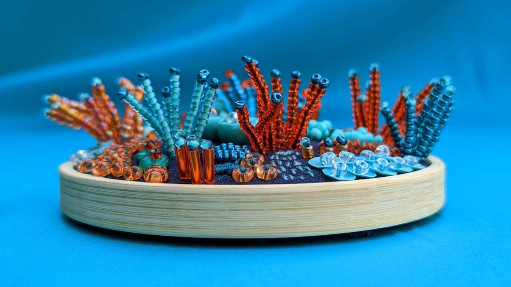 5 Inch Hoop Teal Orange 1